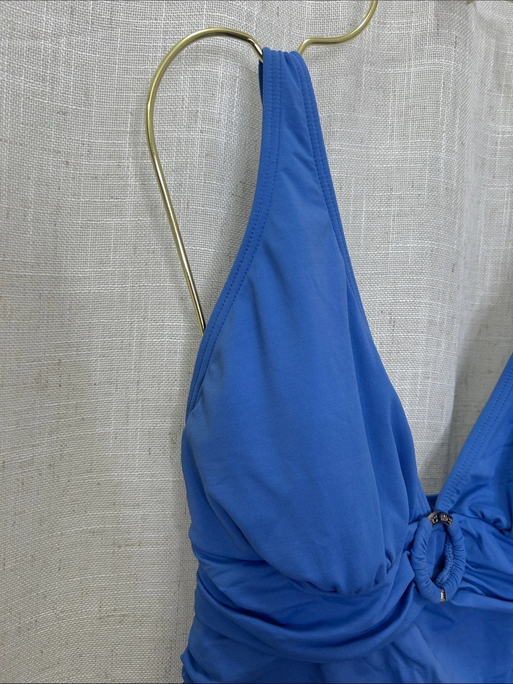 Michael Kors Royal Blue One-Piece Swimsuit with Front Ring Detail Size 8